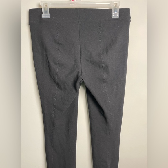Vince Black Leggings Pants Stirrup Ribbed Knit Pull On Stretch Size Large - Picture 7 of 11